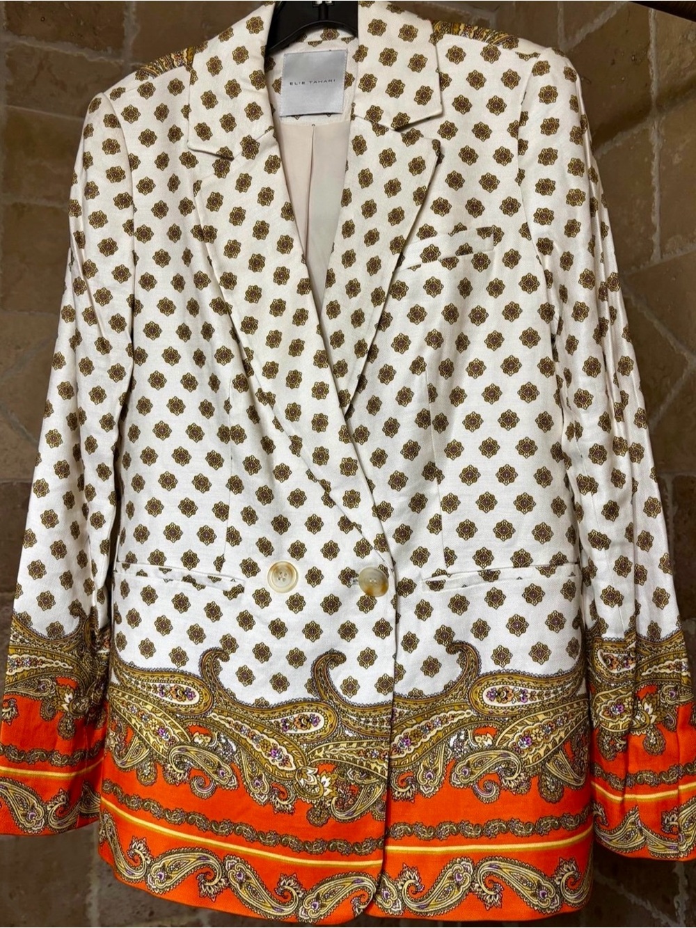 NWT Elie Tahari The Karter Paisley Blazer Size 8